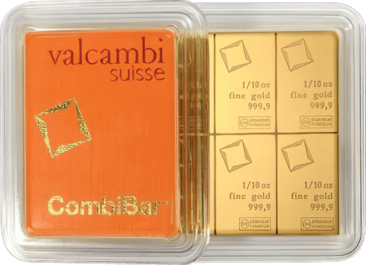 Goudbaar 10 x 1/10 ounce Valcambi