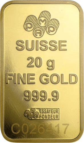 Goudbaar 20 g PAMP Suisse