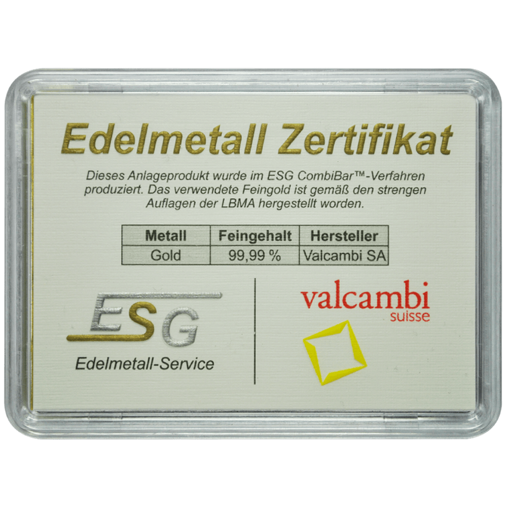 Goudbaar 10x1 gram Valcambi