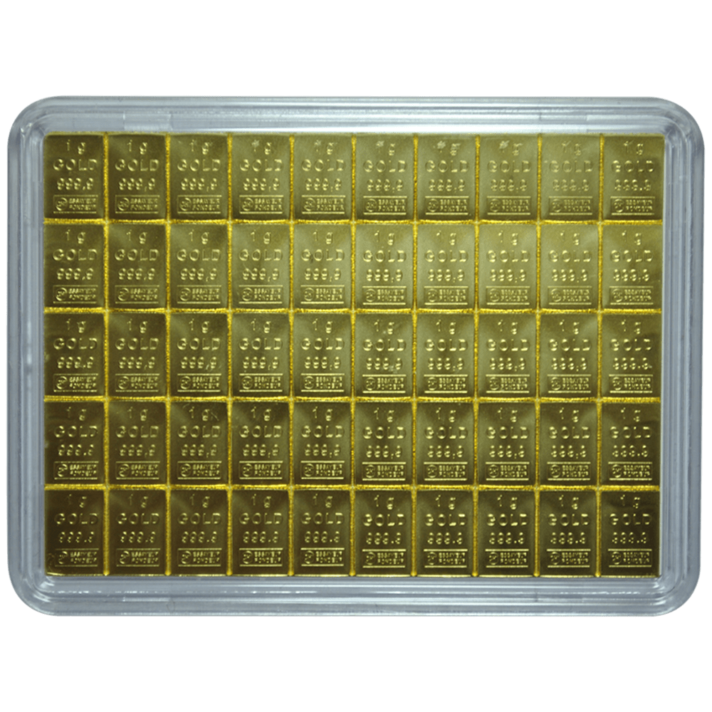 Goudbaar 50x1 gram Valcambi