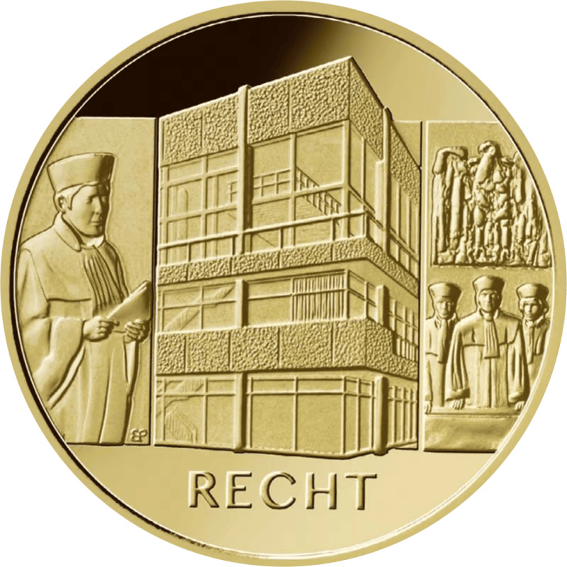 Gouden 1/2 ounce euro Zuilen van Democratie D 2021