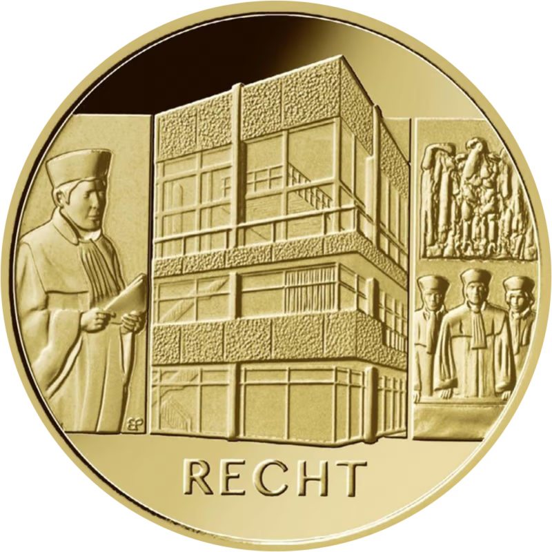 Gouden 1/2 ounce euro Zuilen van de democratie F