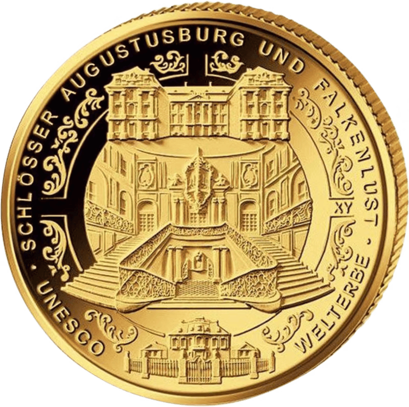 Gouden 1/2 ounce euro kastelen Augustusburg-Falkenlust G