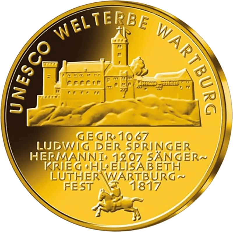 Gouden 1/2 ounce Unesco Wartburg