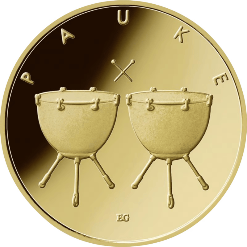 Gouden 1/4 ounce Pauken complete set