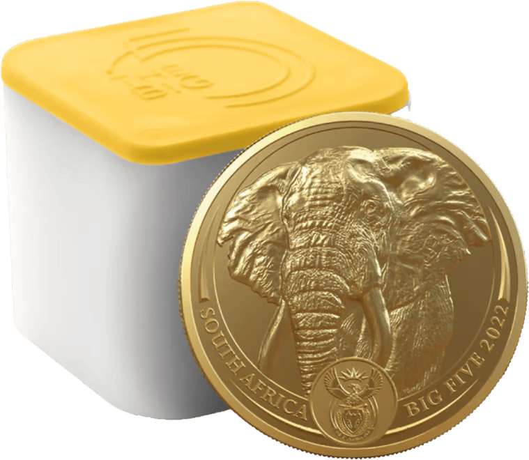 Gouden 1 ounce Big Five olifant