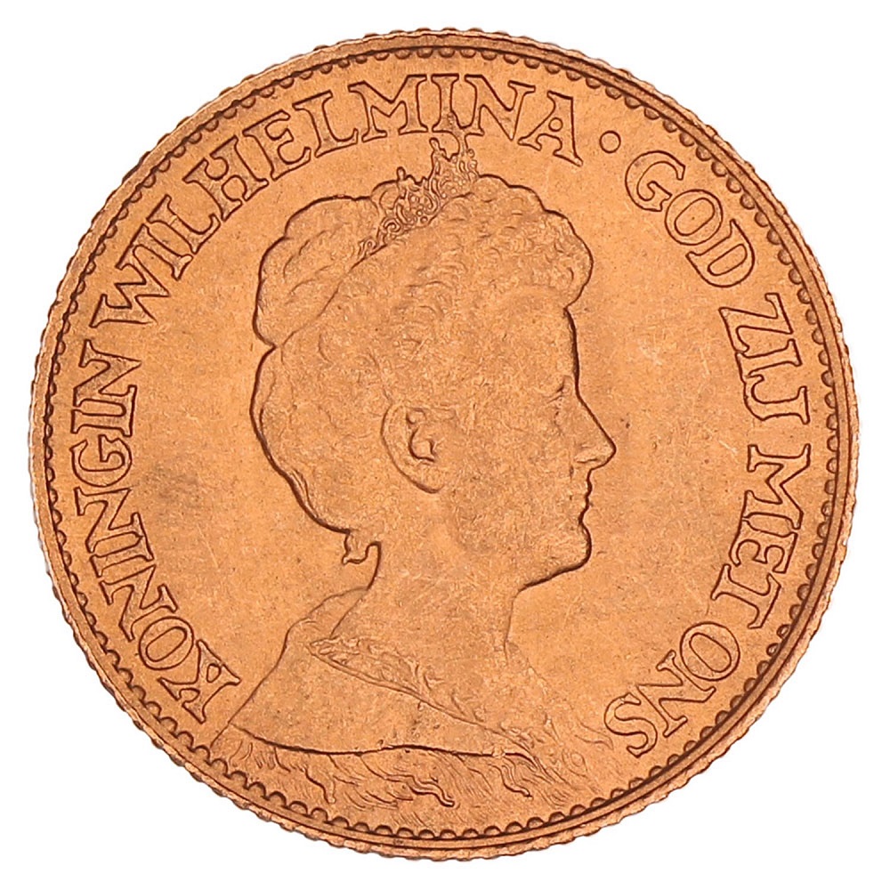 Gouden 10 gulden Wilhelmina 1917