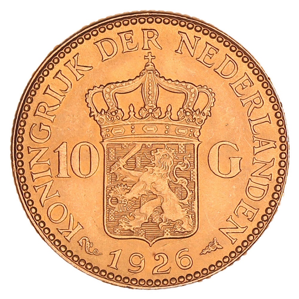 Gouden 10 gulden Wilhelmina 1926
