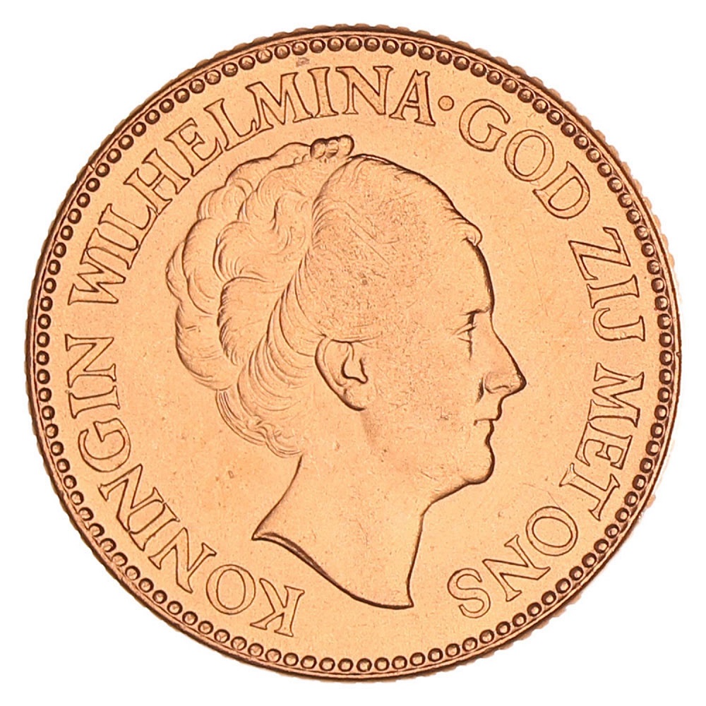 Gouden 10 gulden Wilhelmina 1927