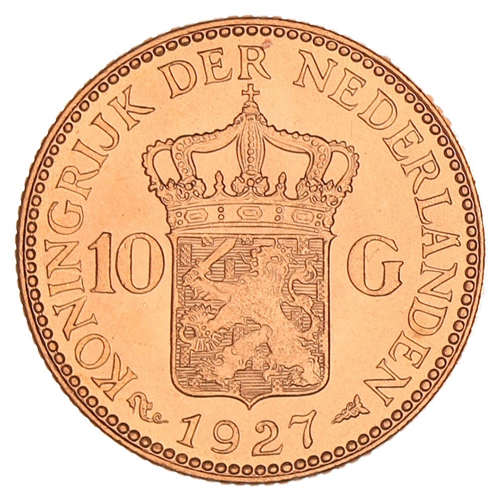 Gouden 10 gulden Wilhelmina 1927