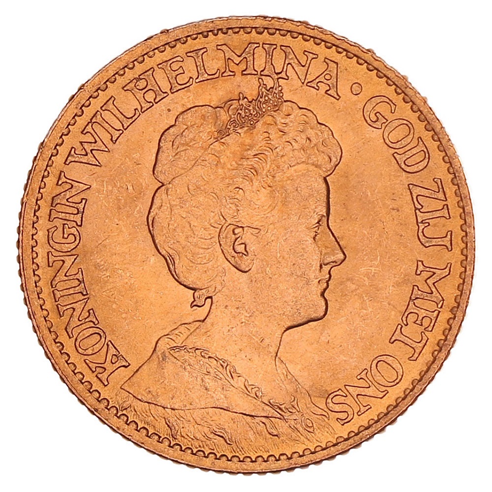 Gouden 10 Gulden Wilhelmina 1911