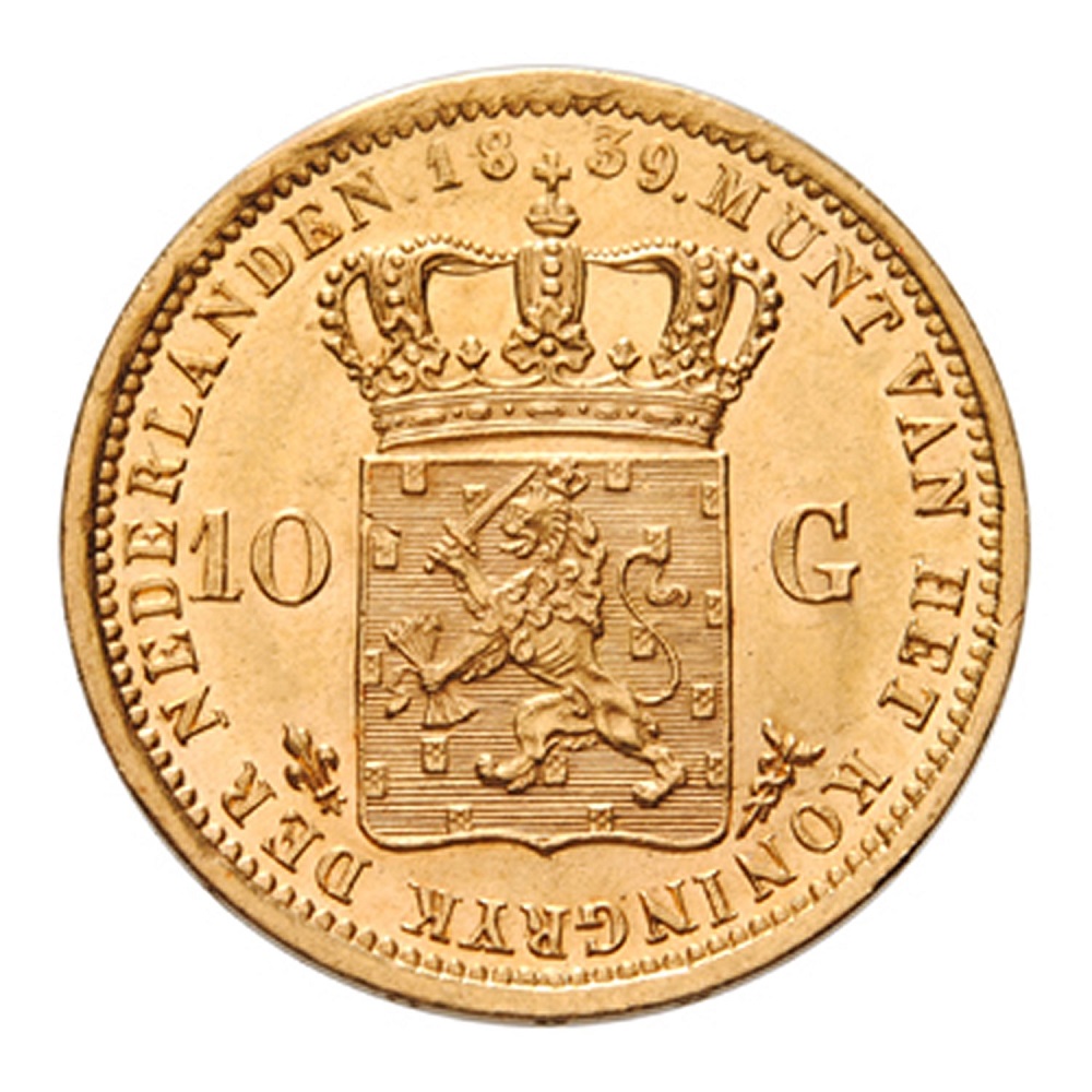 Gouden Willem I 10 gulden 1839