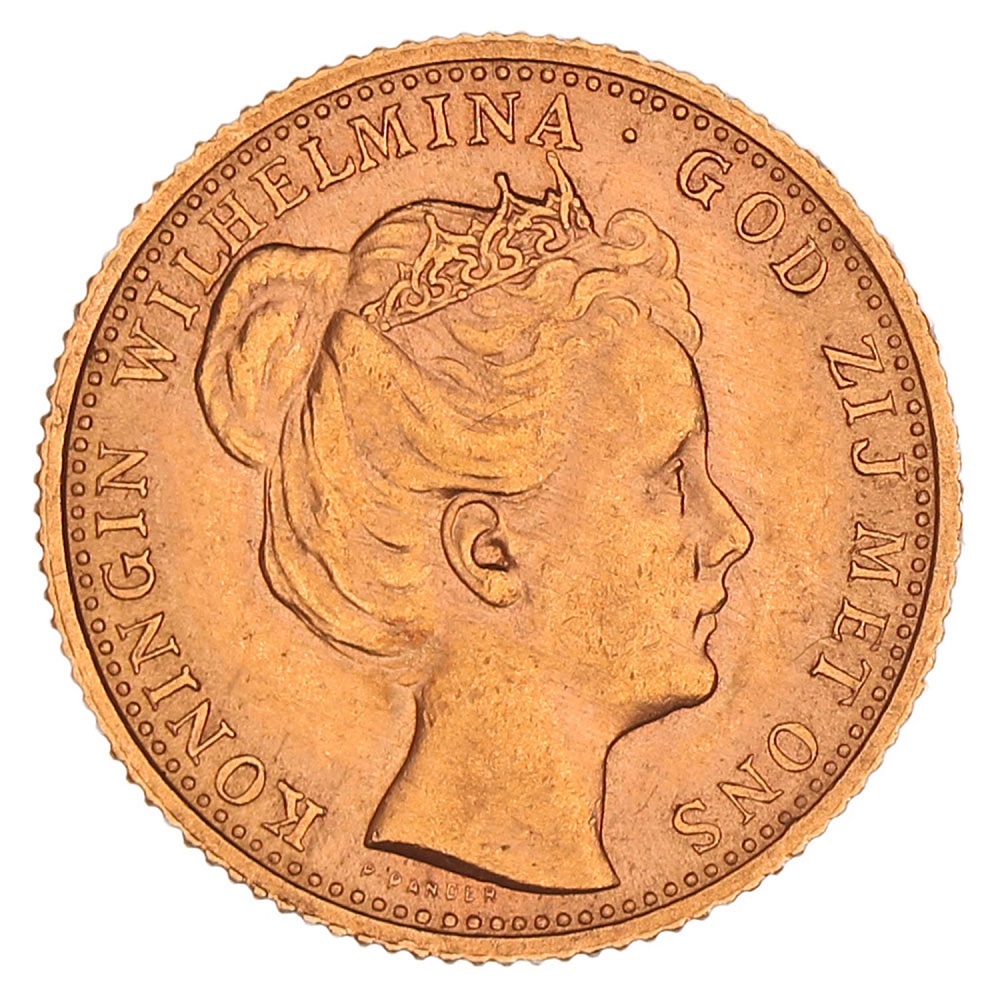 Gouden Tientje Wilhelmina Kroningstientje 1898
