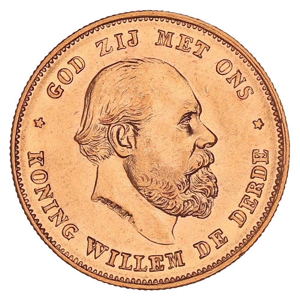 Gouden Tientje Willem III 1875