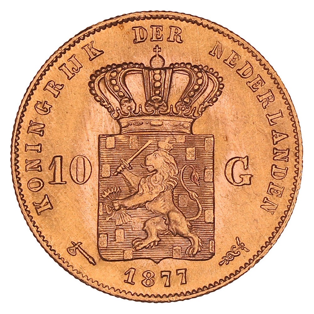 Gouden 10 Gulden 1877 Willem III