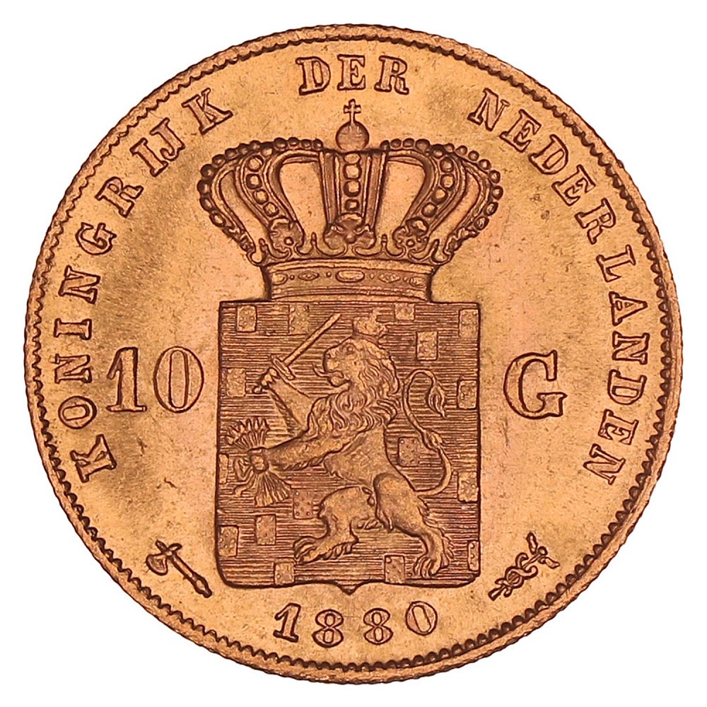 Gouden 10 Gulden Willem III 1880