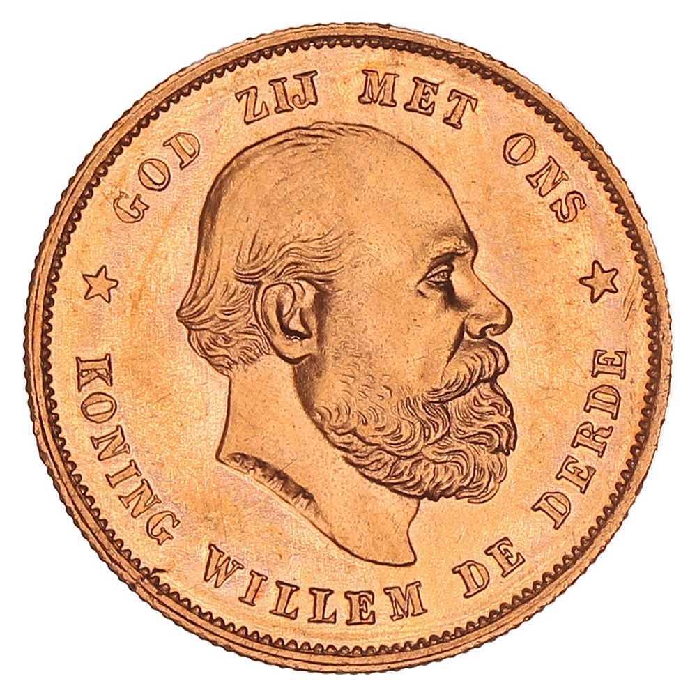 Gouden 10 Gulden Willem III 1885