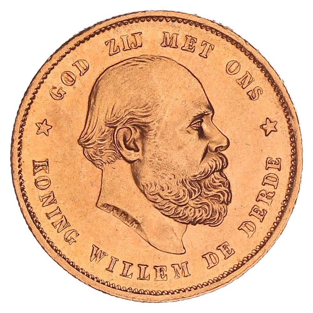 Gouden 10 Gulden Willem III 1886