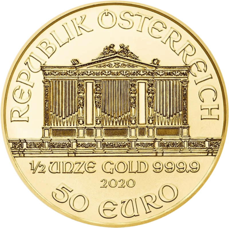 Gouden 1/2 ounce Wiener Philharmoniker 2020