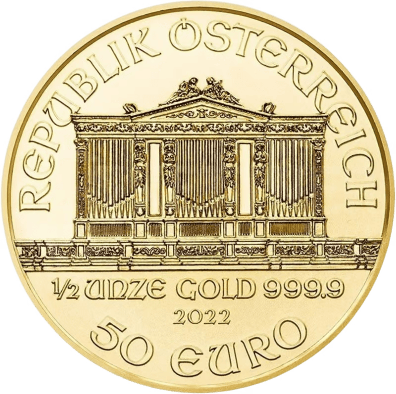 Gouden 1/2 ounce Wiener Philharmoniker 2022