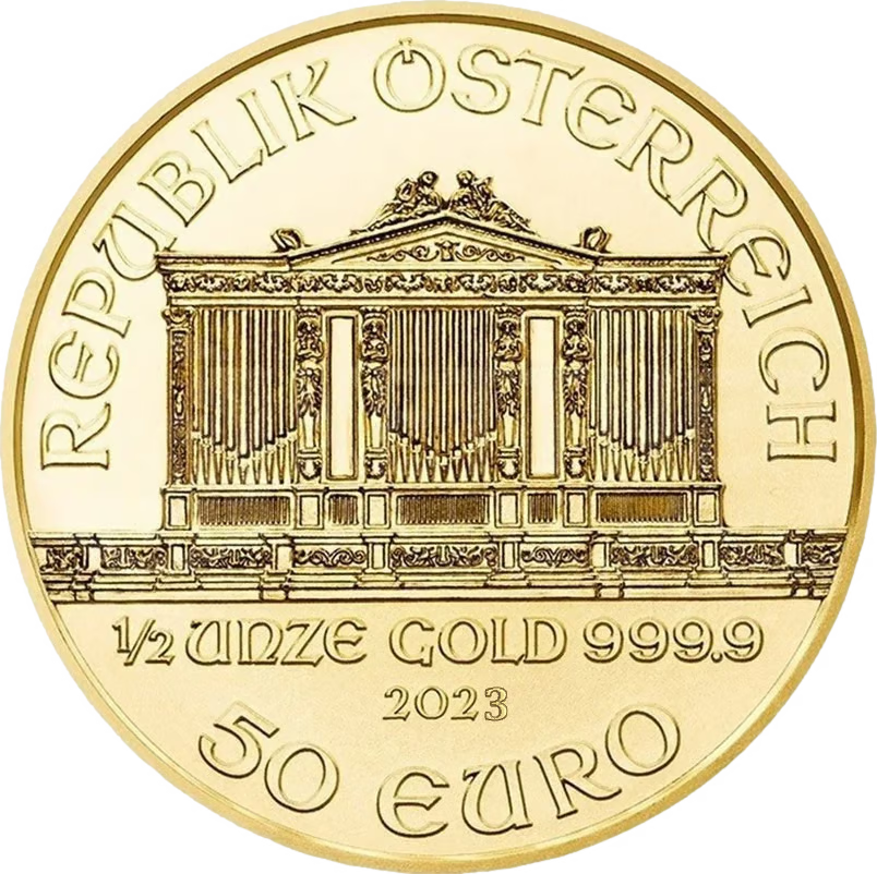 Gouden 1/2 ounce Wiener Philharmoniker 2023