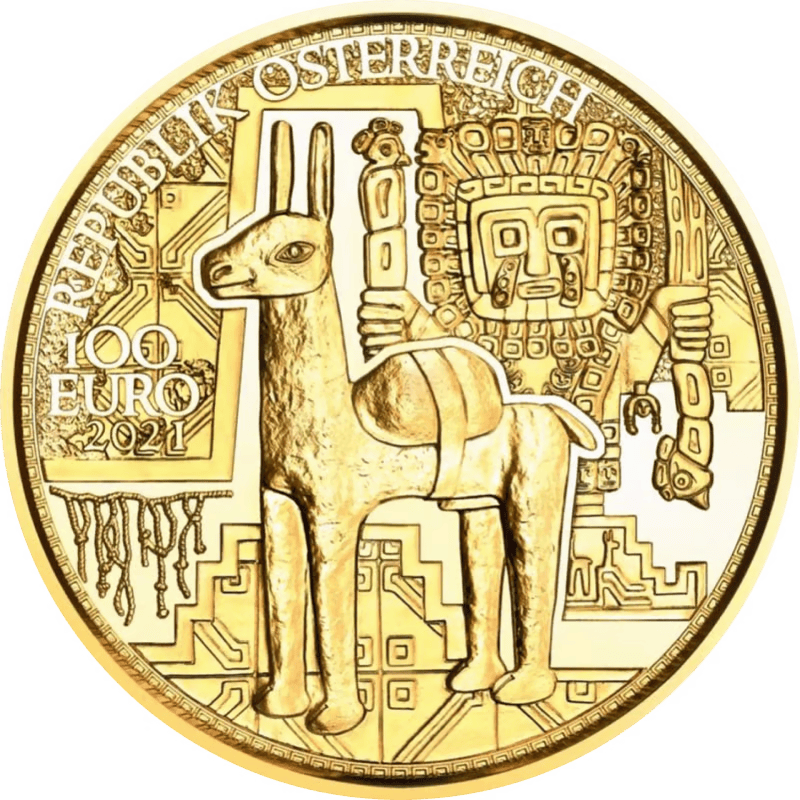 Gouden munt Goudschat van de Incas