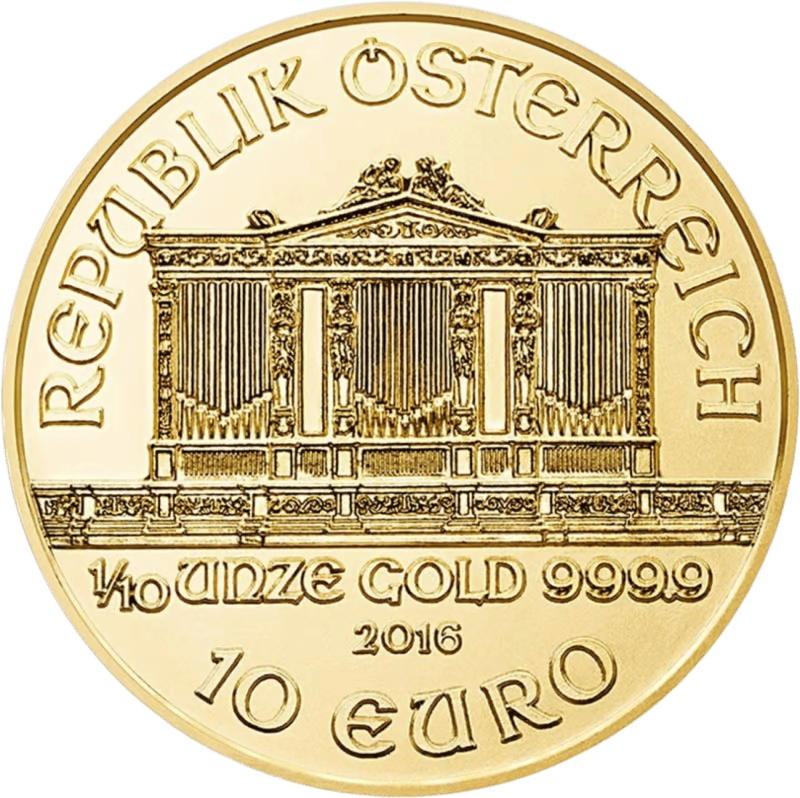 Gouden 50 x 1/10 ounce Philharmoniker 2016