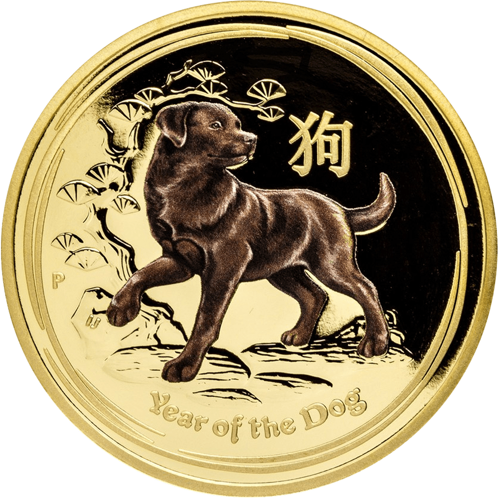 Australische Lunar 1oz kleur van de hond