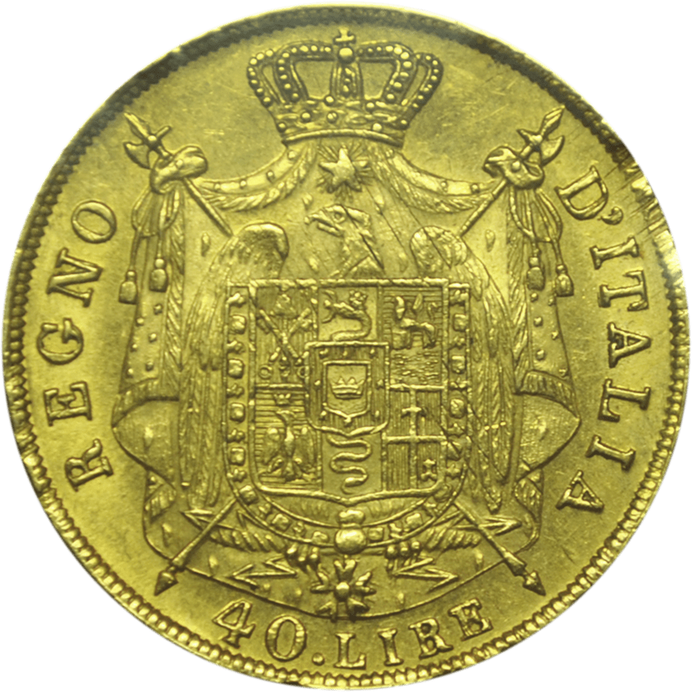 40 Lire Napoleon en de koning van Italië